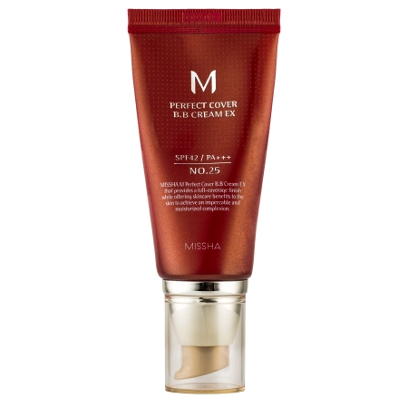 Missha - M Perfect Cover BB Cream SPF42/PA+++ - Kryjący Krem BB - No.25 Warm Beige - 50ml
