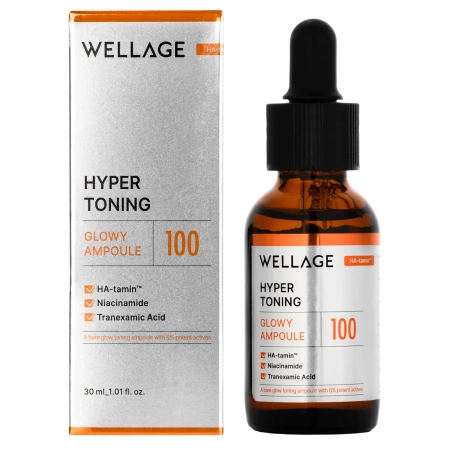 WELLAGE - Hyper Toning Glowy Ampoule - Rozjaśniająco-Tonująca Ampułka do Twarzy - 30ml