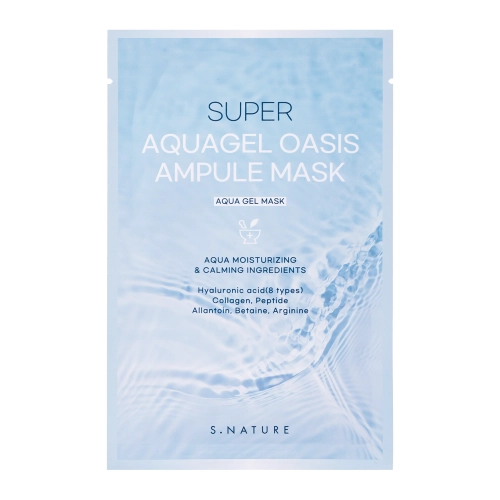 S.Nature - Super Aquagel Oasis Ampule Mask - Nawilżająca Maska w Płachcie do Twarzy - 1szt/30ml