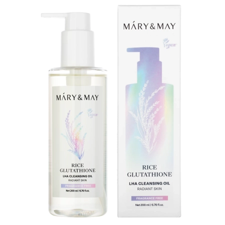 Mary&May - Rice Glutathione LHA Cleansing Oil - Olejek Oczyszczający do Twarzy - 200ml