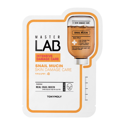 TonyMoly - Master Lab Mask Sheet Snail Mucin - Maska w Płachcie ze Śluzem Ślimaka - 1szt/19g