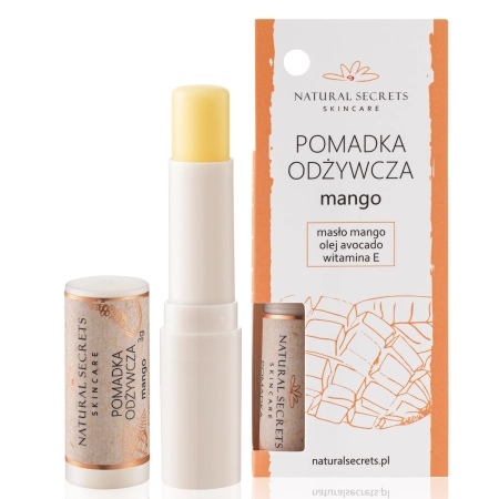 Natural Secrets - Pomadka Ochronna do Ust - Mango - 3,5g