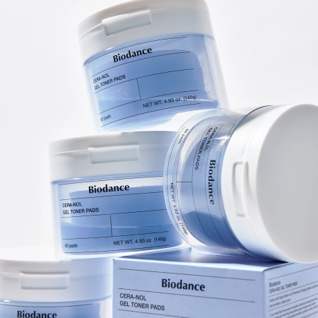 Biodance - Cera-nol Gel Toner Pads - Żelowe Płatki Nawilżające do Twarzy - 60szt
