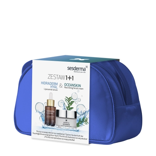 sesderma - Oceanskin + Hidraderm Hyal Set - Zestaw Serum + Krem - Kosmetyczka - 30ml+50ml