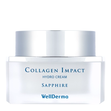WellDerma - Sapphire Collagen Impact Hydro Cream - Nawilżający Krem do Twarzy - 50ml