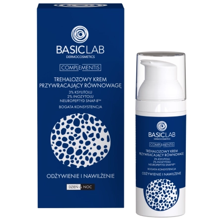 BasicLab - Odżywienie i Nawilżenie - Trehalozowy Krem Przywracający Równowagę o Bogatej Konsystencji - 50ml