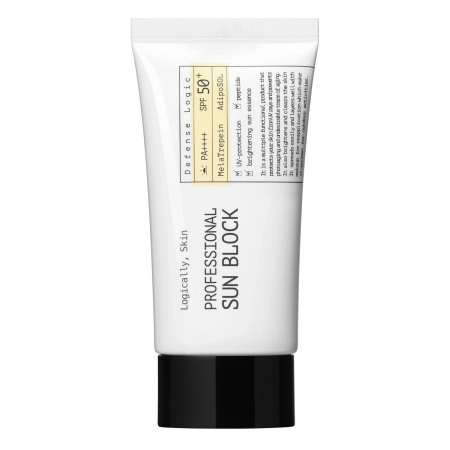 Logically, Skin - Professional Sun Block SPF50+ PA++++ - Kojący Krem do Twarzy z Filtrem - 70g OUTLET