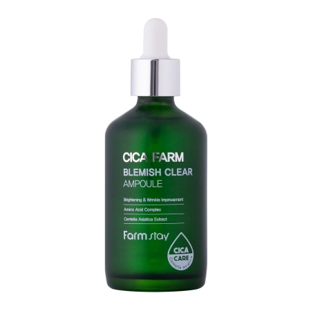 Farmstay - Cica Farm Blemish Clear Ampoule - Nawilżająco-Łagodząca Ampułka do Twarzy - 100ml