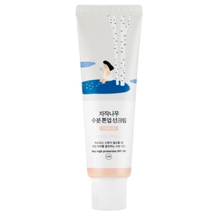 Round Lab - Birch Moisture Tone-Up Sunscreen - Tonujący Krem Przeciwsłoneczny - 50ml