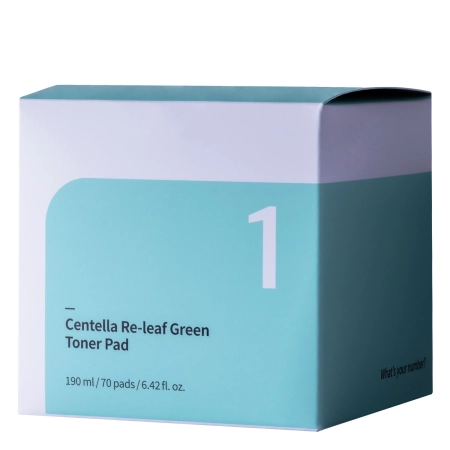 Numbuzin - No.1 Centella Re-leaf Green Toner Pad - Płatki z Ekstraktem z Wąkroty Azjatyckiej - 70szt. OUTLET
