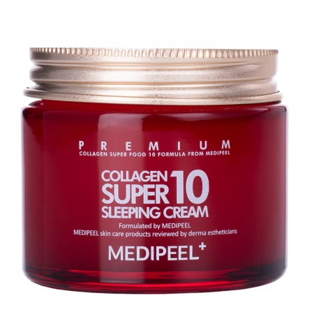 Medi-Peel -  Collagen Super10 Sleeping Cream - Przeciwzmarszczkowy Krem do Twarzy z Kolagenem na Noc - 70ml