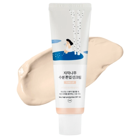 Round Lab - Birch Moisture Tone-Up Sunscreen - Tonujący Krem Przeciwsłoneczny - 50ml