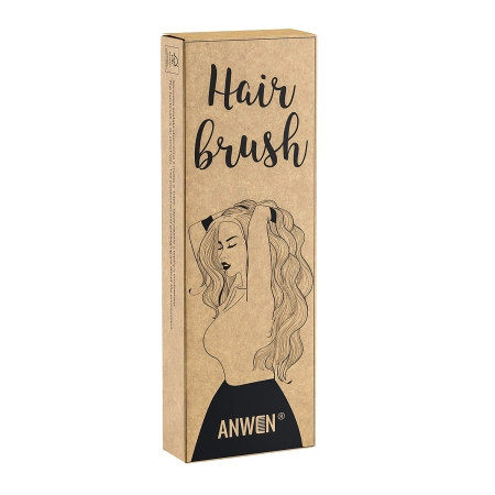 Anwen - Hairbrush - Drewniana Szczotka do Włosów z Fioletowymi Szpilkami