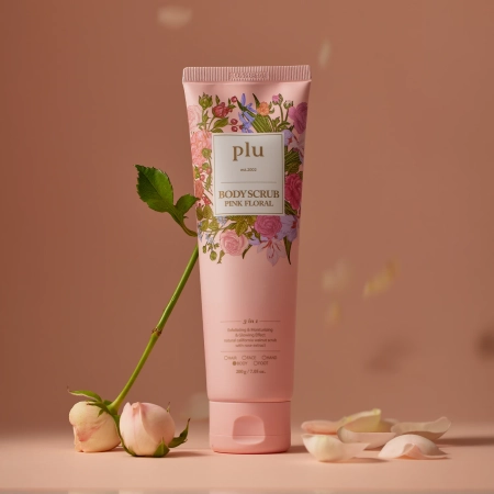 plu - Body Scrub - Peeling do Ciała - Pink Floral - 200g