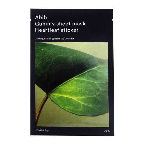 Abib - Gummy Sheet Mask Heartleaf Sticker - Nawilżająca Maska w Płachcie - 27ml