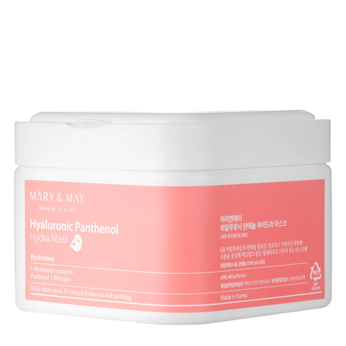 Mary&May - Hyaluronic Panthenol Hydra Mask - Zestaw Nawilżających Masek do Twarzy - 30szt.