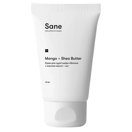 Sane - Mango + Shea Butter - Krem do Skóry Suchej z Masłem Mango i Shea - 40ml