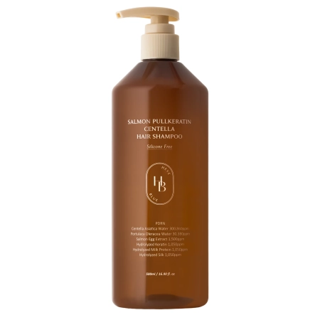 HEVEBLUE - Salmon PullKeratin Centella Hair Shampoo - Regenerujący Szampon do Włosów - 500ml