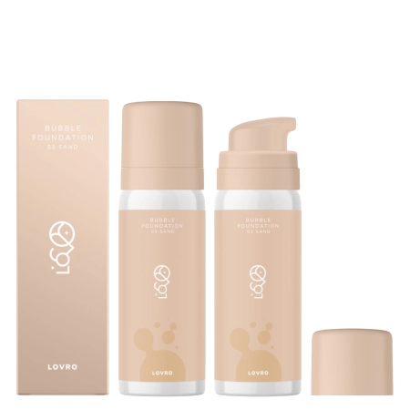 LOVRO - Bubble Foundation - Podkład o Napowietrzonej Rozświetlającej Formule - 03 Sand - 50ml