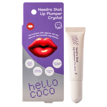 hello coco - Needra Shot Lip Plumper - Powiększajacy Błyszczyk do Ust z Mikroigłami - Crystal - 8g