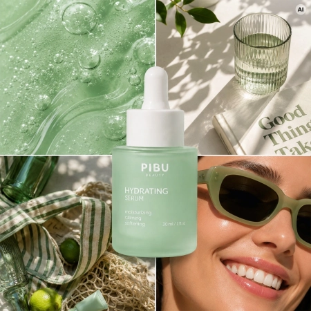 PIBU Beauty - Hydrating Serum - Nawilżające Serum do Twarzy z Peptydami Miedziowymi - 30ml OUTLET