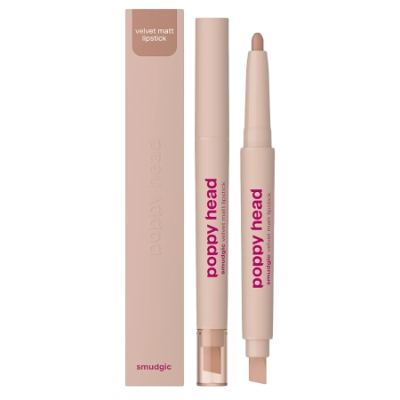 Poppy Head - Smudgic Velvet Matt Lipstick - Matowa Pomadka w Kredce - 02 Spellbound Nude - 0,85g 
