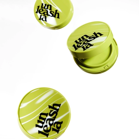 Unleashia - Satin Wear Healthy-Green Cushion - Wkład + Gąbeczka - Satynowy Podkład w Poduszce - 21N Eburnean - 15g