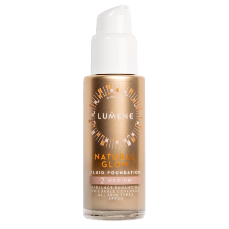 Lumene - Natural Glow Fluid Foundation SPF20 - Podkład Rozświetlający - 2 Medium - 30ml