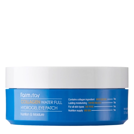 Farmstay - Collagen Water Full Hydrogel Eye Patch - Hydrożelowe Płatki pod Oczy z Kolagenem - 90ml/60szt