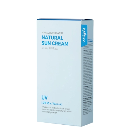 Isntree - Hyaluronic Acid Natural Sun Cream SPF50+/PA++++ - Krem z Filtrem Mineralnym - 50ml  OUTLET