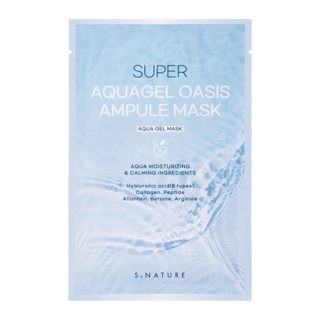 S.Nature - Super Aquagel Oasis Ampule Mask - Nawilżająca Maska w Płachcie do Twarzy - 1szt/30ml