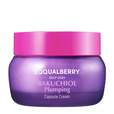 EQQUALBERRY - Bakuchiol Plumping Capsule Cream - Ujędrniająco-Nawilżający Krem do Twarzy z Bakuchiolem - 50ml