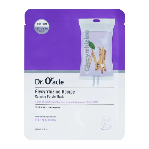 Dr.Oracle - Glycyrrhizine Recipe Calming Purple Mask - Kojąca Maska w Płachcie do Twarzy- 1szt/22ml