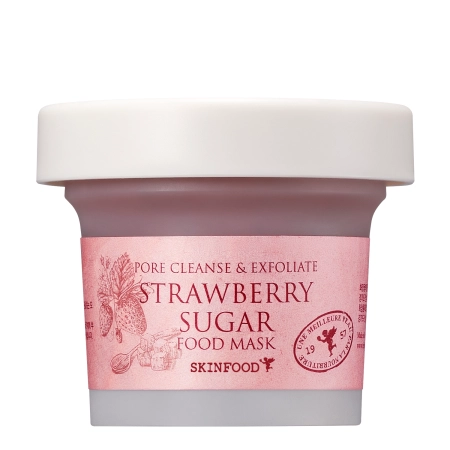 Skinfood - Strawberry Sugar Food Mask - Truskawkowa Maska Złuszczająco-Rozświetlająca - 120g