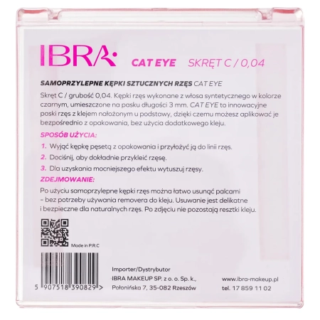 Ibra Makeup - Kępki Rzęs Samoprzylepne - Cat Eye - 3mm