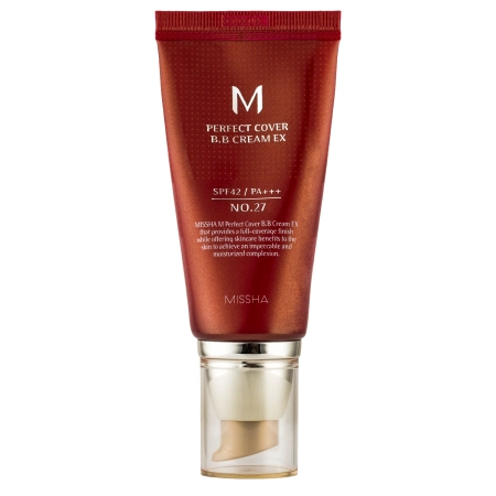 Missha - M Perfect Cover BB Cream SPF42/PA+++ - Kryjący Krem BB - No.27 Honey Beige - 50ml