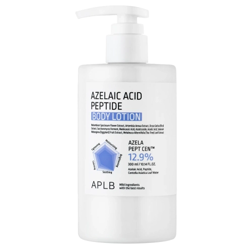 APLB - Azelaic Acid Peptide Body Lotion - Wygładzający Balsam do Ciała Przeciw Niedoskonałościom z Kwasem Azelainowym i Peptydami - 300ml