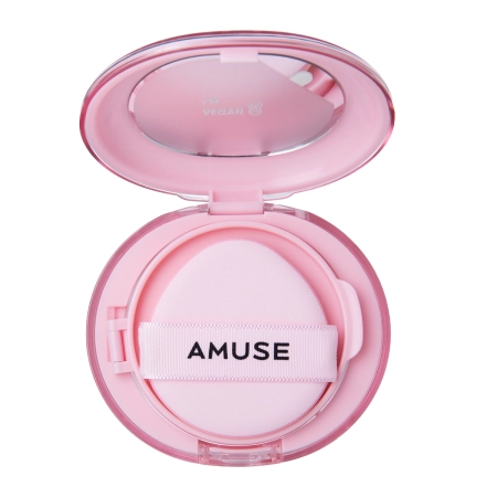 Amuse - Dew Power Vegan Cushion - Wegański Podkład o Rozświetlającym Wykończeniu w Poduszce - 02 Healthy - 15g