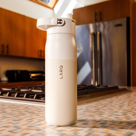 LARQ - Bottle PureVis 2 - Inteligentna, Samoczyszcząca Butelka Filtrująca, Światło UV-C - Mojave Dune - 1L