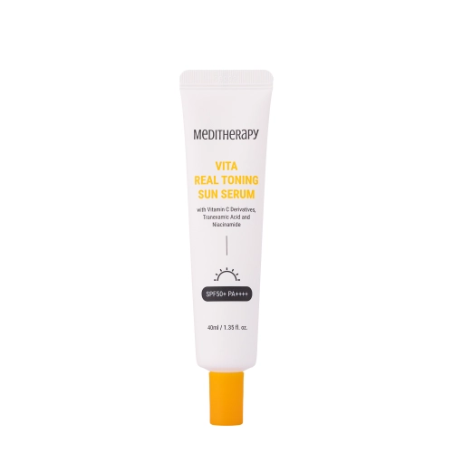 Meditherapy - Vita Real Toning Sun Serum SPF 50+ PA++++ - Nawilżające Serum do Twarzy z Filtrem - 40ml