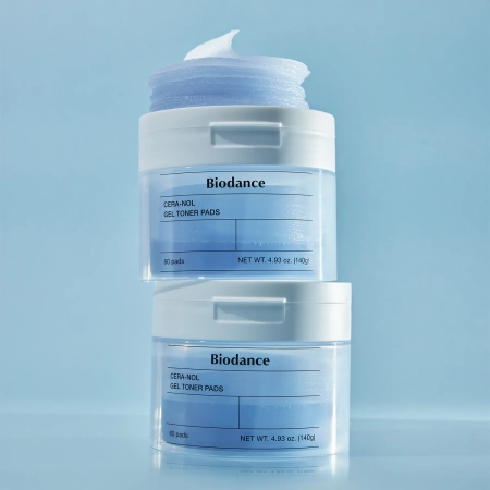 Biodance - Cera-nol Gel Toner Pads - Żelowe Płatki Nawilżające do Twarzy - 60szt