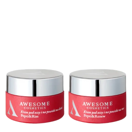 Awesome Cosmetics -  Pepti&Rise i Pepti&Renew - Krem pod Oczy i na Powieki Dzień / Noc - 2x10ml