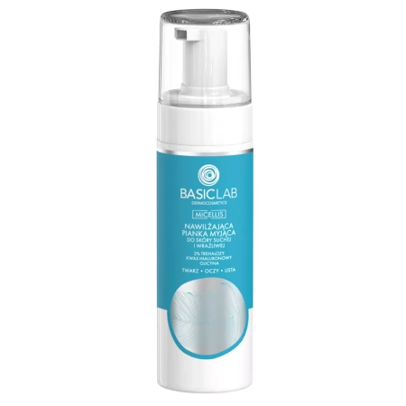 BasicLab - Micellis - Nawilżająca Pianka Myjąca do Skóry Suchej i Wrażliwej - 150ml
