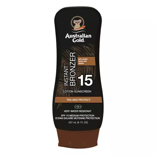 Australian Gold - Lotion with Bronzer SPF15 - Krem do Opalania z Naturalnym Bronzerem - 237ml