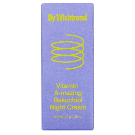 By Wishtrend - Vitamin A-mazing Bakuchiol Night Cream Mini - Krem do Twarzy na Noc z Witaminą A i Bakuchiolem - 10g