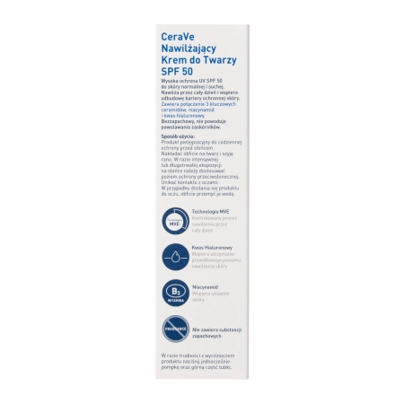 CeraVe - Nawilżający Krem do Twarzy SPF50 - 52ml OUTLET