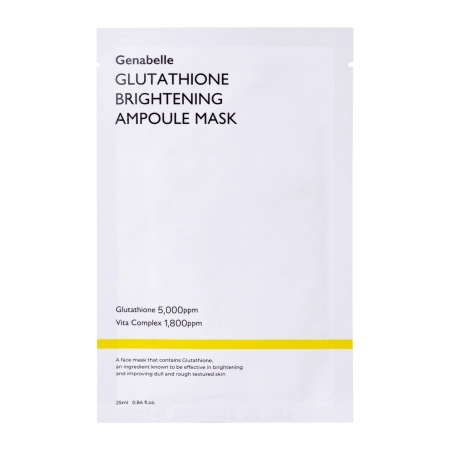 Genabelle - Glutathione Brightening Ampoule - Rozjaśniająca Maska do Twarzy w Płachcie - 1szt/25ml