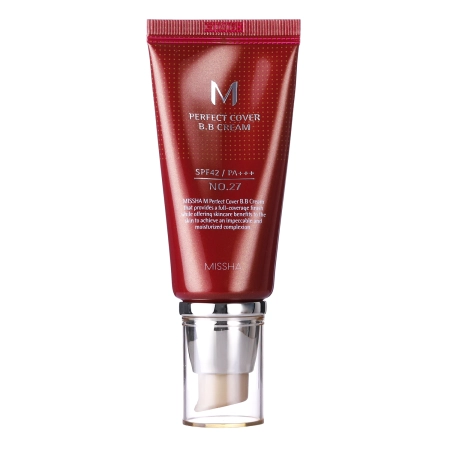 Missha - M Perfect Cover BB Cream SPF42/PA+++ - Kryjący Krem BB - No.27 Honey Beige - 50ml
