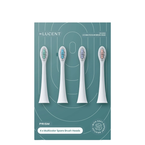 Lucent - Prism Toothbrush Heads - Wymienne Końcówki do Szczoteczki - Multicolor - 4szt