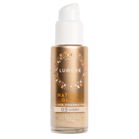 Lumene - Natural Glow Fluid Foundation SPF20 - Podkład Rozświetlający - 0,5 Light - 30ml 